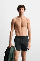CONTRAST BANDS MID-LENGTH SWIMSUIT
