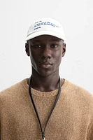 EMBROIDERED TEXT CAP