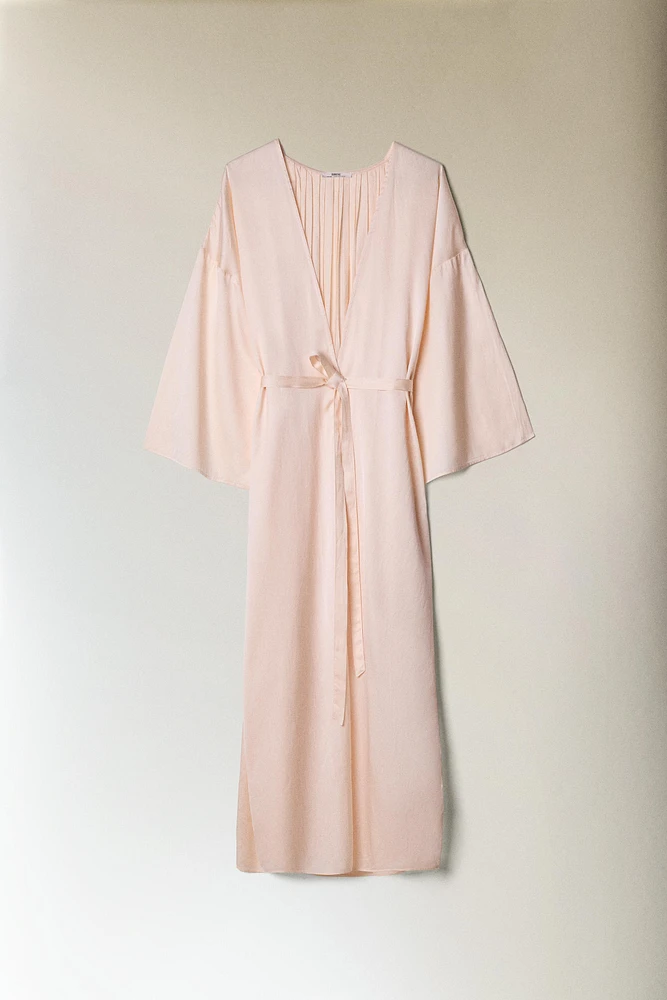ROBE DE CHAMBRE SATIN PLISSÉ