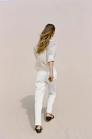 CHEMISE À RAYURES ET NOEUD