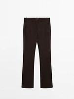 Pantalon slim flare taille basse