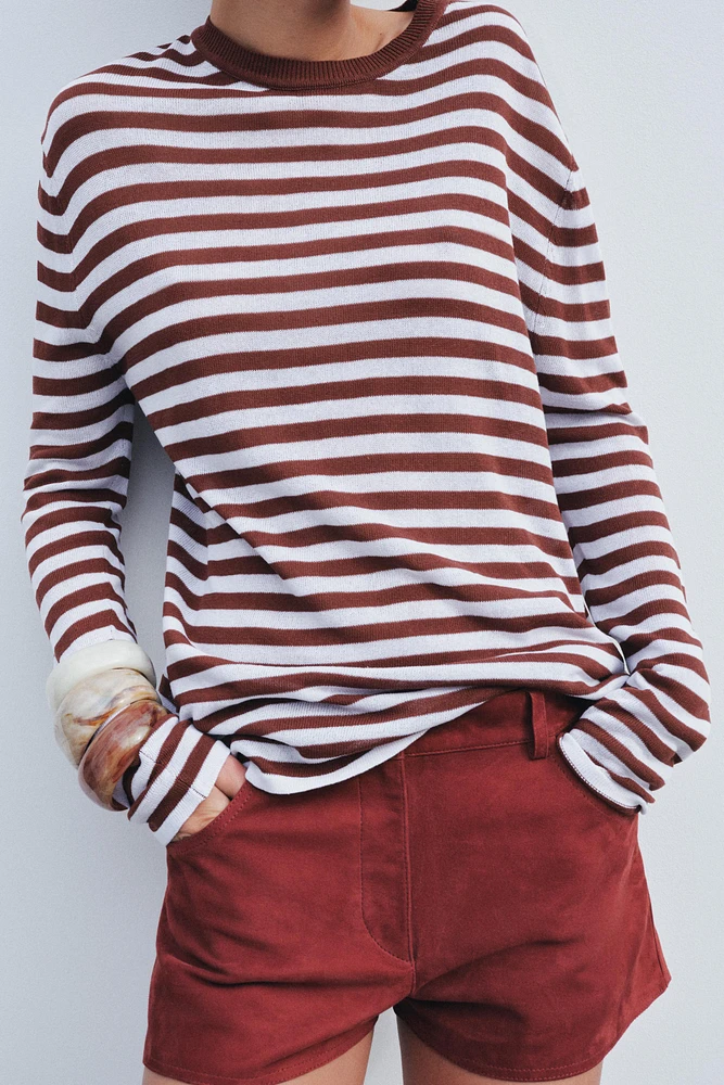 PULL RUSTIQUE À RAYURES