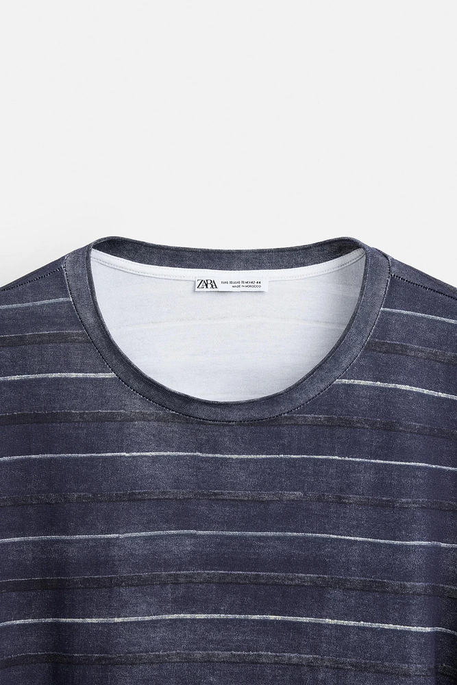 T-SHIRT À IMPRIMÉ RAYURES