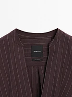 Flowing pinstripe kimono