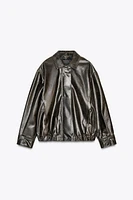 BLOUSON BOMBER EN CUIR 100 % ZW COLLECTION LIMITED EDITION