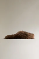 FAUX FUR MULE SLIPPERS