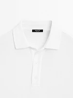Polo manches courtes texturé