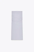 LINEN SKIRT WITH RUCHING