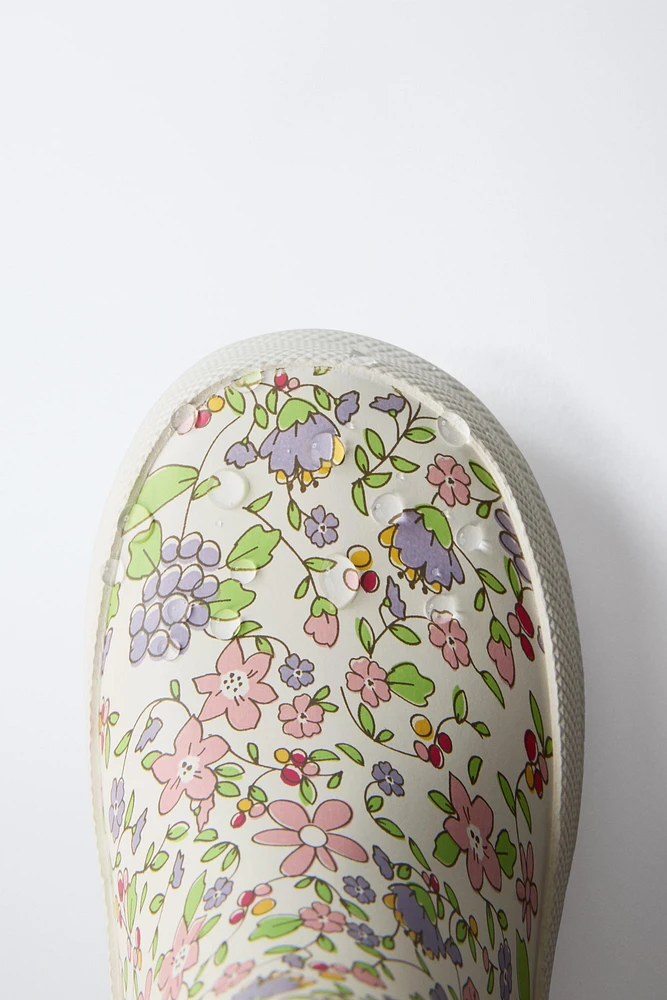 FLORAL RAIN BOOTS
