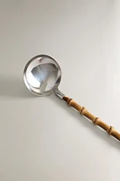 STEEL AND BAMBOO SERVING SPOON
