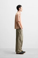 CHEMISE COURTE À RAYURES