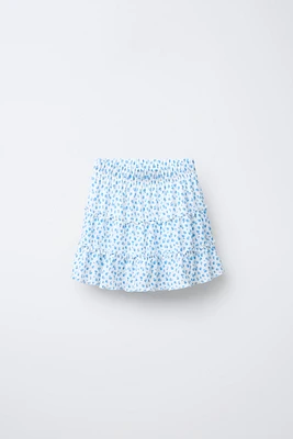 TEXTURED PRINT SKORT