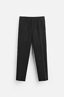 WOOL BLEND TEXTURED PANTS