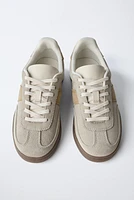 SPLIT LEATHER SNEAKERS