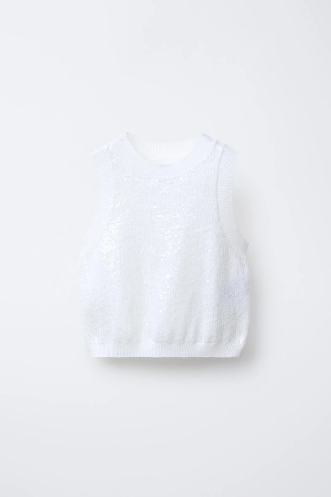 SEQUIN KNIT TOP