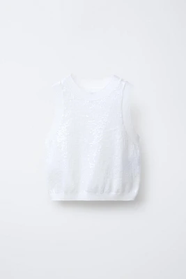 SEQUIN KNIT TOP