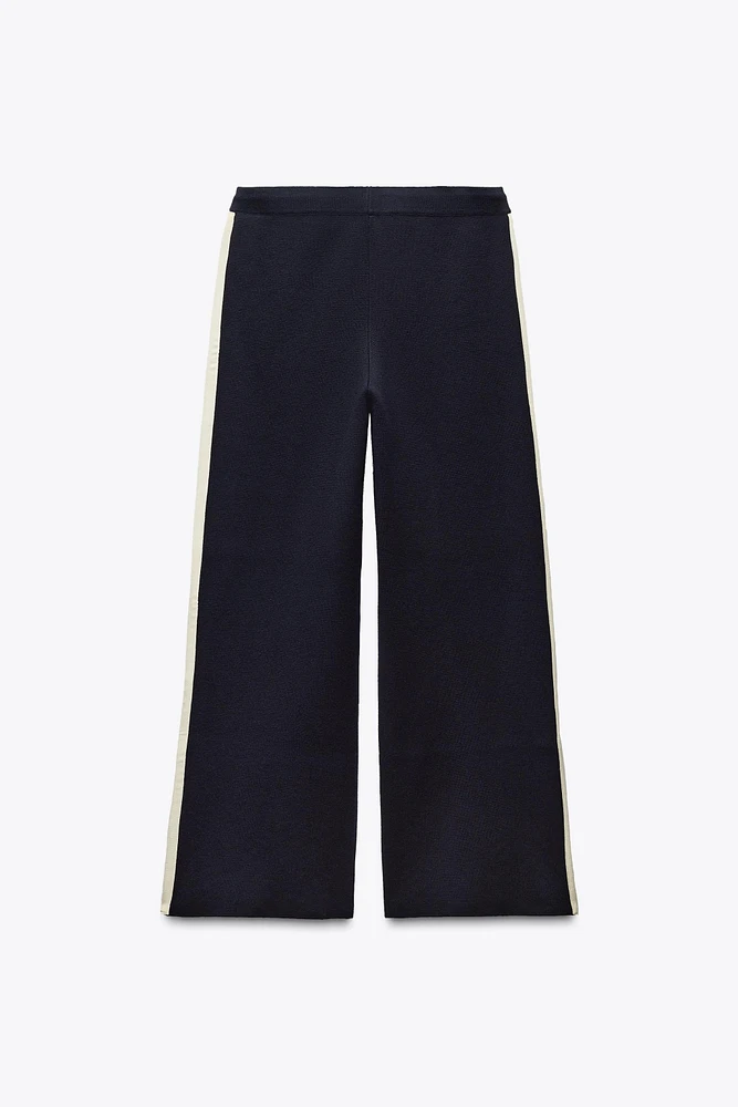 SIDE STRIPE KNIT PANTS
