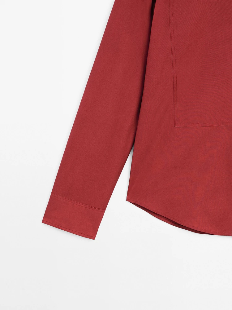 Chemisier manches longues 100 % coton