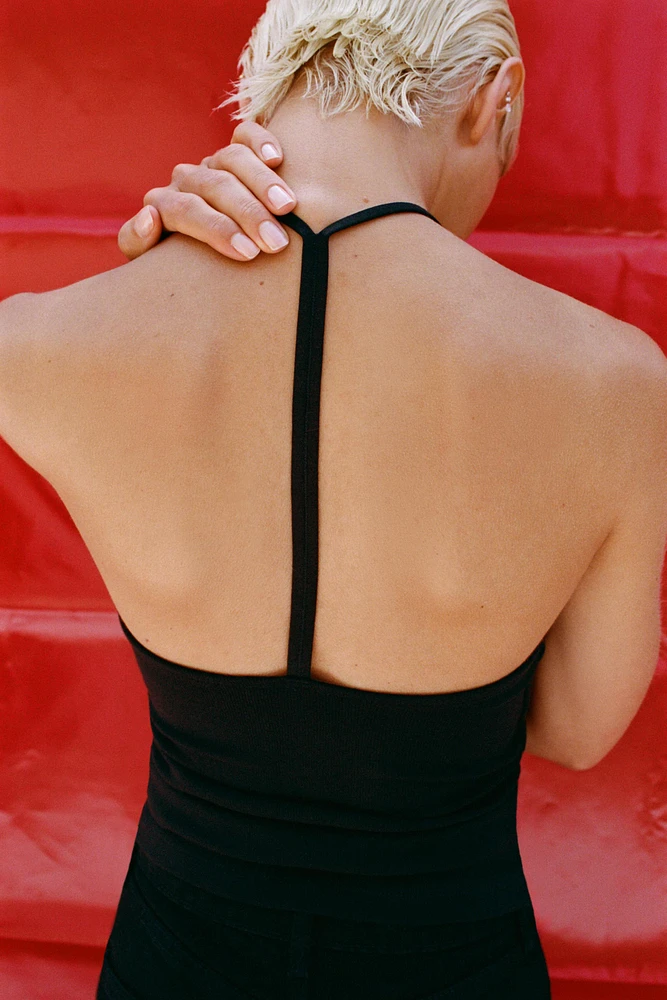 HALTER TOP WITH BACK STRAP
