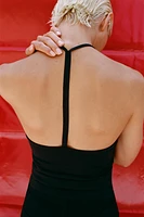 HALTER TOP WITH BACK STRAP