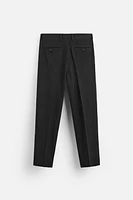 WOOL BLEND TEXTURED PANTS