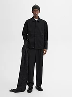 Wool blend buttoned jacket