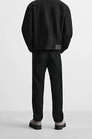 PANTALON COUPE CAROTTE EN DRAP