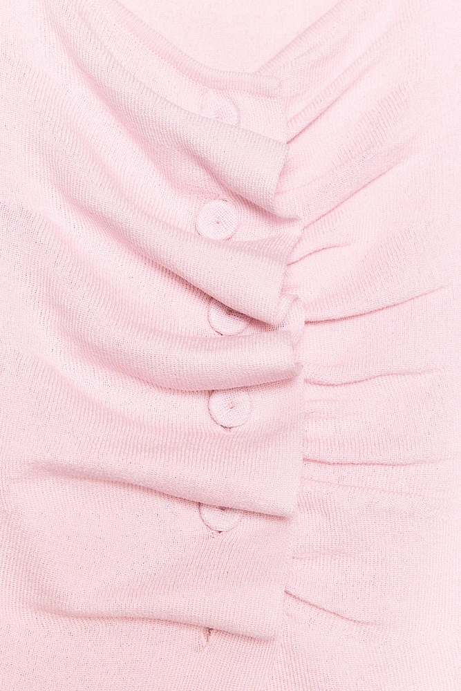 RUCHED KNIT TOP