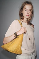 SPLIT LEATHER BRAIDED BAG