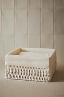 SQUARE FABRIC-LINED BASKET