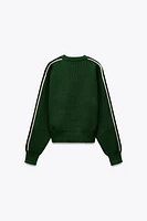 KNIT SWEATER WITH SIDE STRIPE