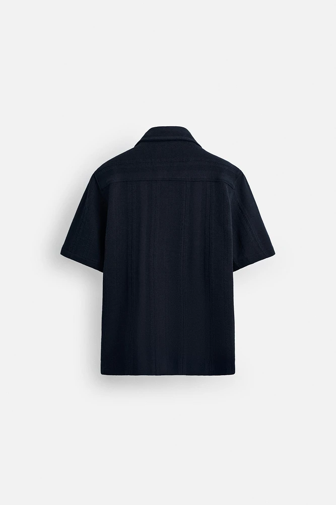 CHEMISE EN JACQUARD À RAYURES