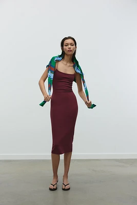 STRETCH MIDI DRESS