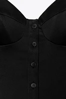 PLEATED POPLIN TOP