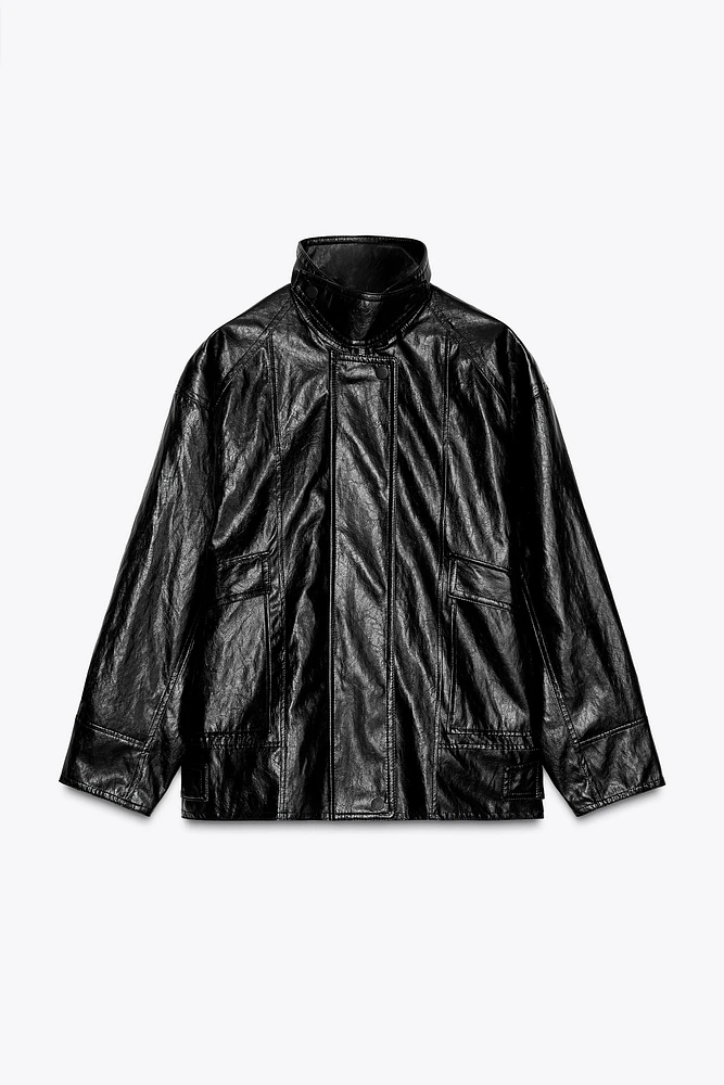 FAUX LEATHER JACKET ZW COLLECTION