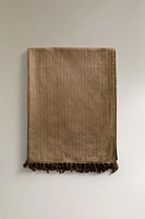 STRIPED COTTON BLANKET