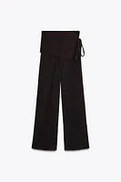 TEXTURED TIE SARONG PANTS