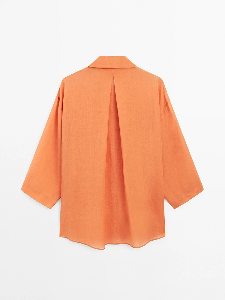 Chemisier ramie oversize