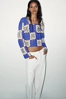 SEQUIN CROCHET JACKET