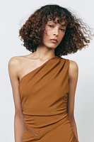 ASYMMETRIC ZIPPER DRESS