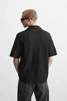 TEXTURED WEAVE KNIT SHIRT