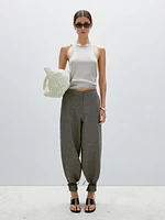 Round neck top with shimmery detail