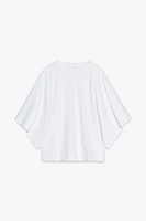 T-SHIRT DÉLAVÉ À MANCHES CAPE