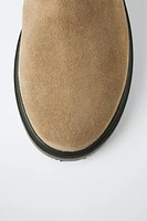 SPLIT LEATHER BOOTS