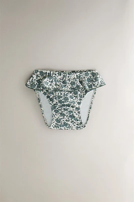BAS MAILLOT DE BAIN PLAGE ENFANT VOLANT FLEURS TROPICALES