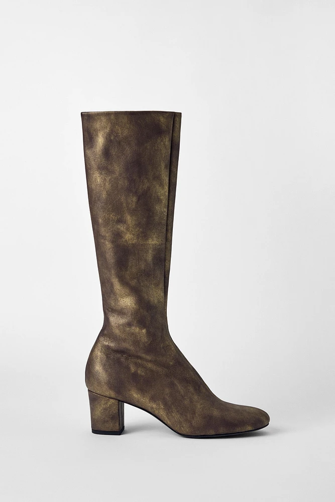 LEATHER HEELED BOOTS KATE MOSS X ZARA