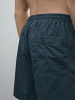 Regular fit micro-print swimming trunks