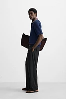 CONTRAST TEXTURED KNIT POLO SHIRT