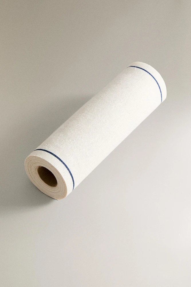 ROLL OF COTTON NAPKINS WITH BORDER (SET OF 20)