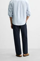 PANTALON REGULAR FIT À PLIS